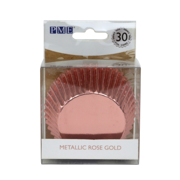 Cupcake Backförmchen - Rose Gold Metallic